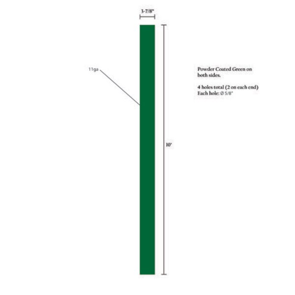 Ptd Landscape Edging 1/8" X 4"X 10' Spring Creek Products